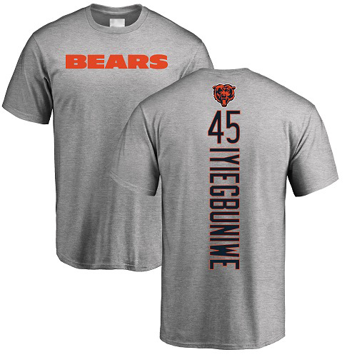 Chicago Bears Men Ash Joel Iyiegbuniwe Backer NFL Football #45 T Shirt->nfl t-shirts->Sports Accessory